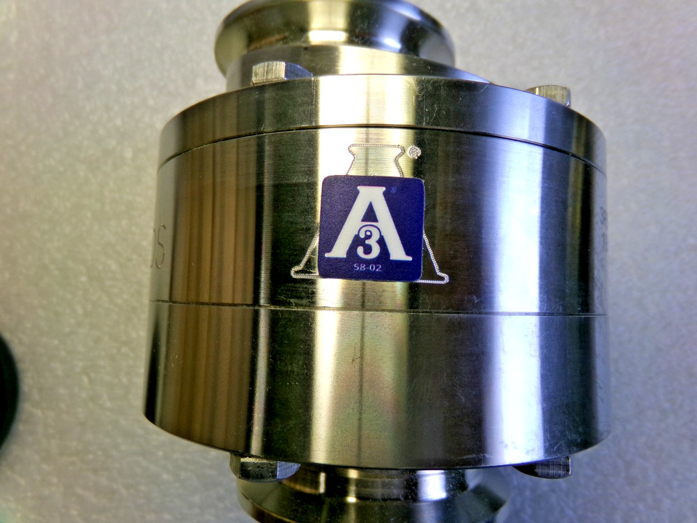 YGROS 2" Horizontal EDF Springless Eccentric 3A Stainless Tri-Clamp Check Valve