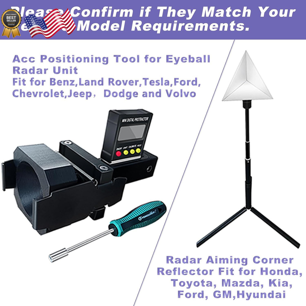 Radar Aiming Corner Reflector Target ADAS Calibration Tool with Stand,ADAS Ca...