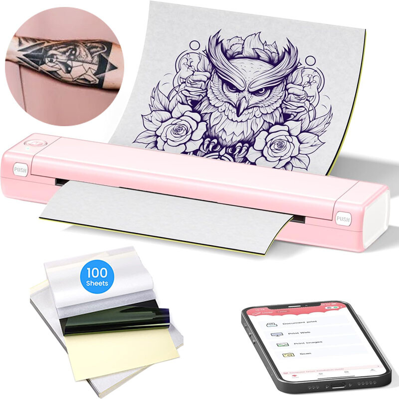 Phomemo M08F Wireless Tattoo Transfer Stencil Printer Thermal Tattoo Machine US