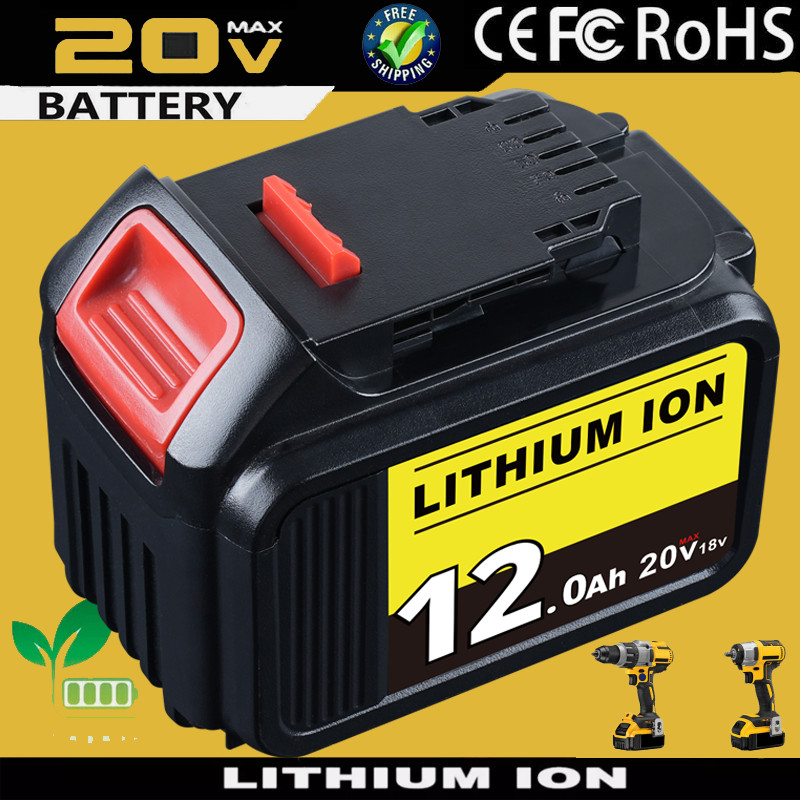 12Ah 20 Volt Max Battery Replacement for DeWalt DCB200-2 DCB205 DCB206-2 DCB204