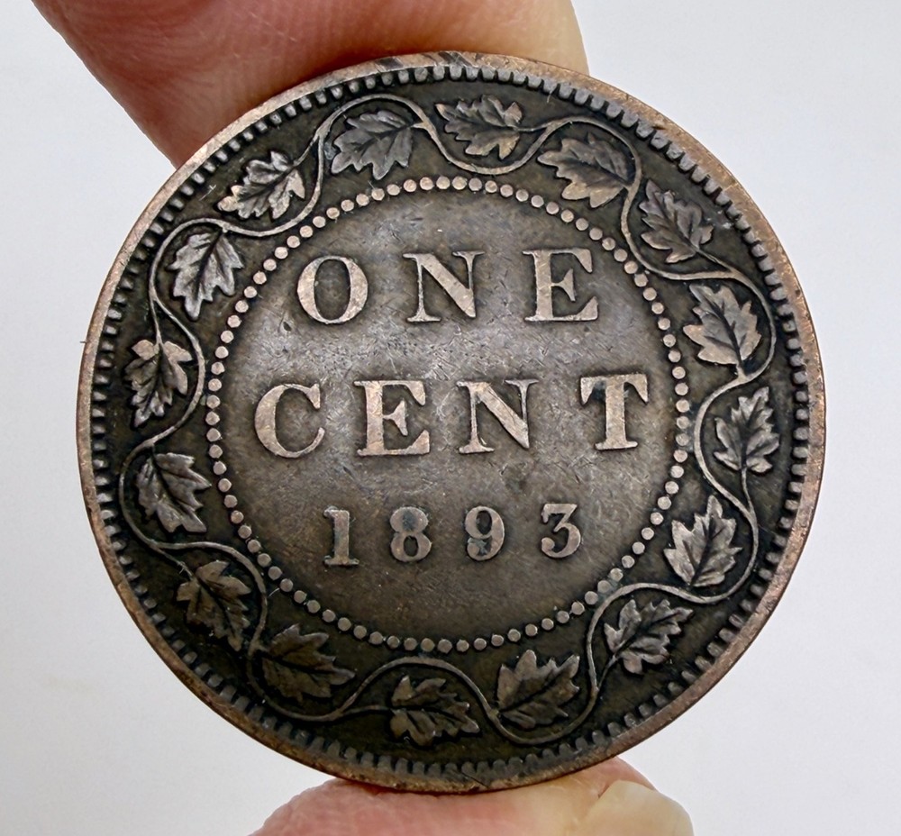 Canada Victoria 1893 One Large Cent Penny - 96642
