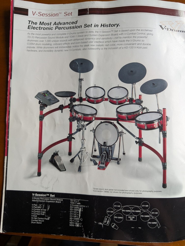 TD-10 v drums- drum set w/ extra pieces