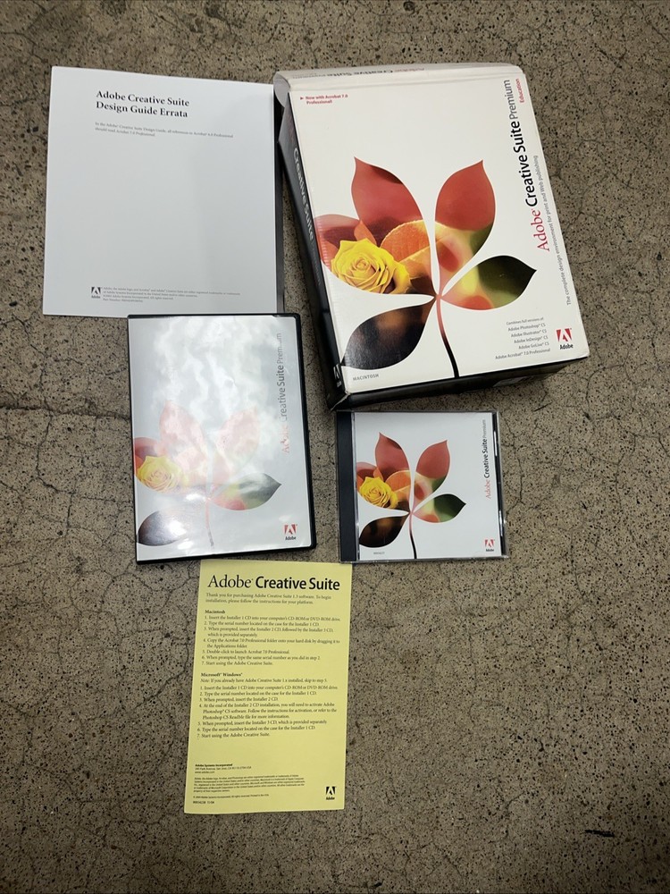 Adobe Creative Suite Premium 2004 w/6-Discs and Serials
