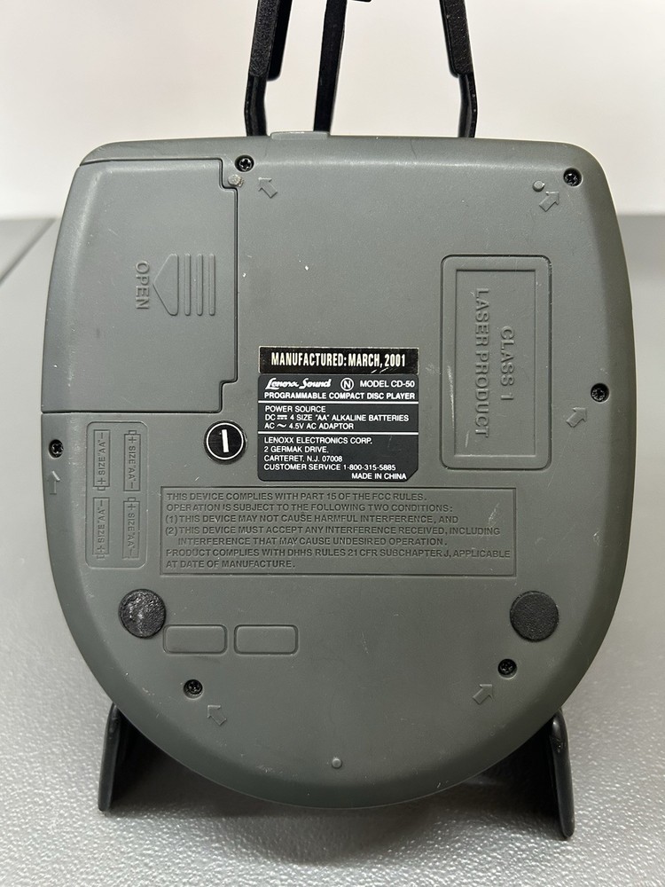 Lenoxx Sound Digital CD Player Model CD-50 Compact Disc Player EUC