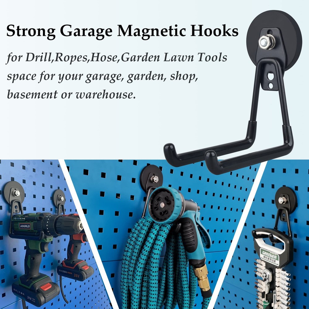 Magnetic Hooks Heavy Duty Extra Large Power Tool 2-Pack