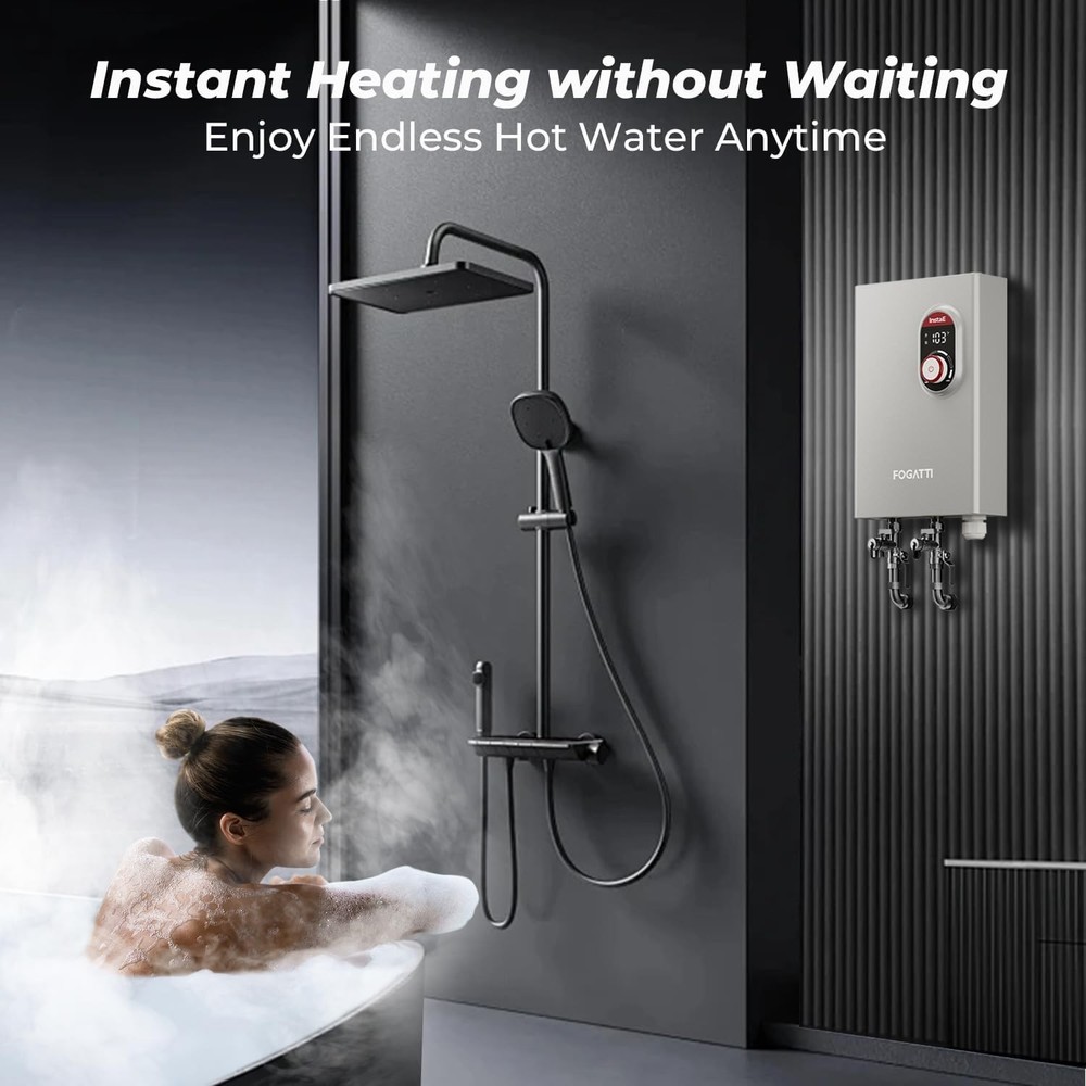 FOGATTI 11kW Tankless Water Heater Electric 240V Up to 2.6 GPM ETL Certified