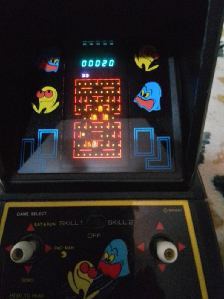 1982 Coleco Pac-Man Mini Arcade Version With Original Box. Works Great.