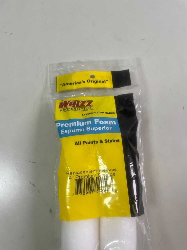 Whizz 4" Premium Foam Replacement Roller Sleeve 4" Sponge
