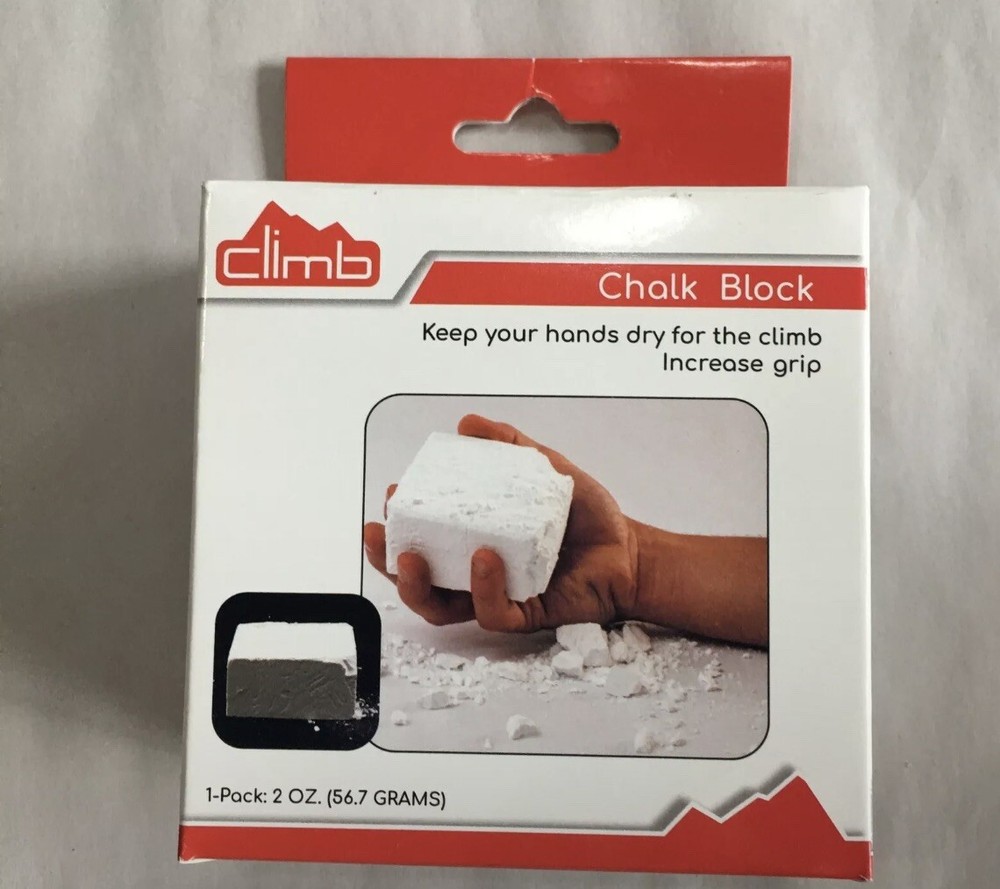 Climb White Rock Climbing Chalk Block 2 ounces