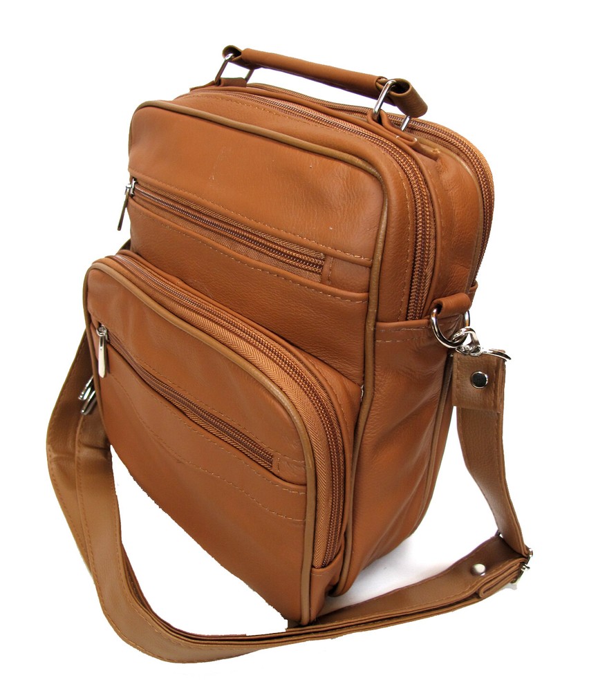 7 Pocket Multi-Function Genuine Leather Purse Handbag w/Organizer Top Handle