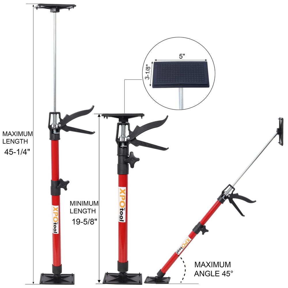 4 Pack Adjustable Support Pole Steel 3rd Hand Support System Support Rod