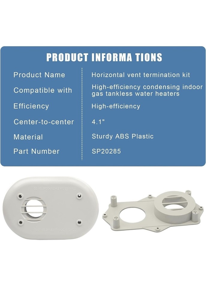 SP20285 Horizontal Vent Termination Kit for Tankless Gas Water Heater