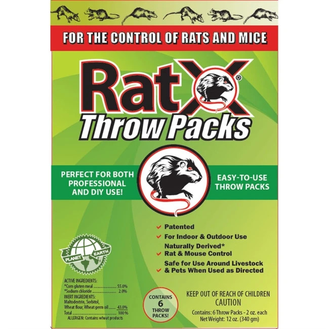 Ratx Throw Packs Rat & Mouse Control 12 Oz - 6 And