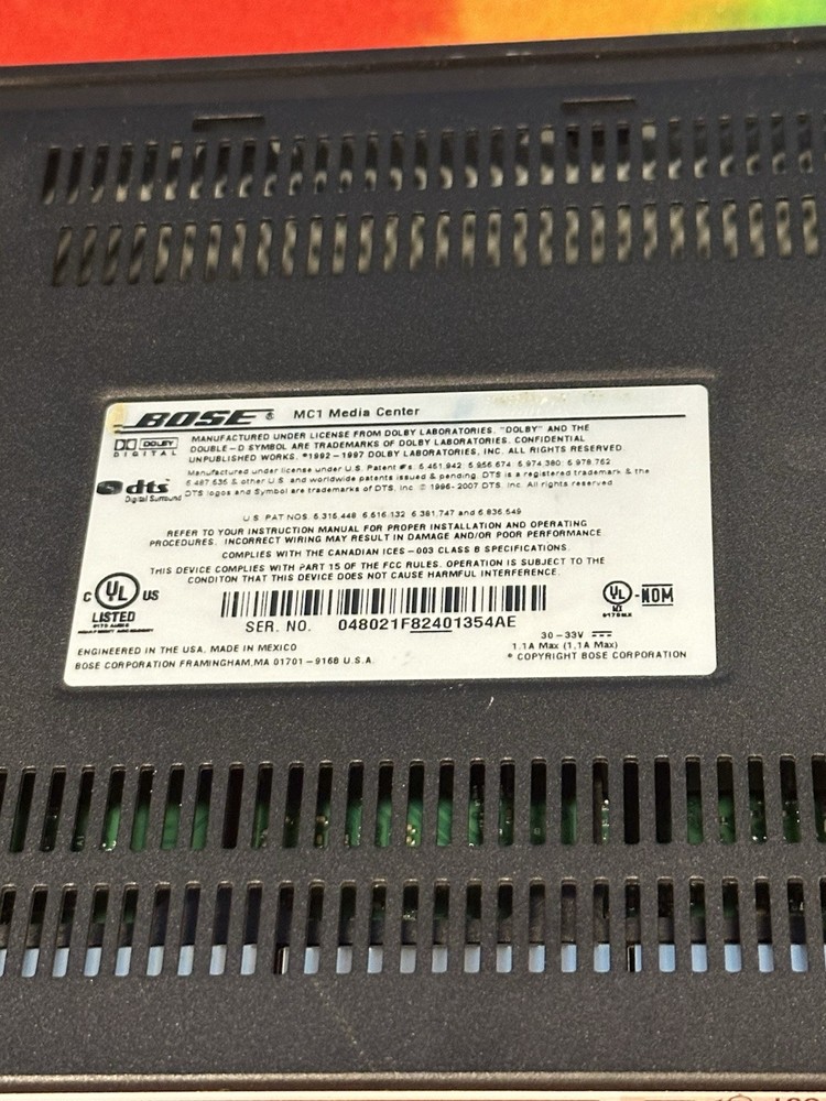 Bose Mc1 Media Center Only
