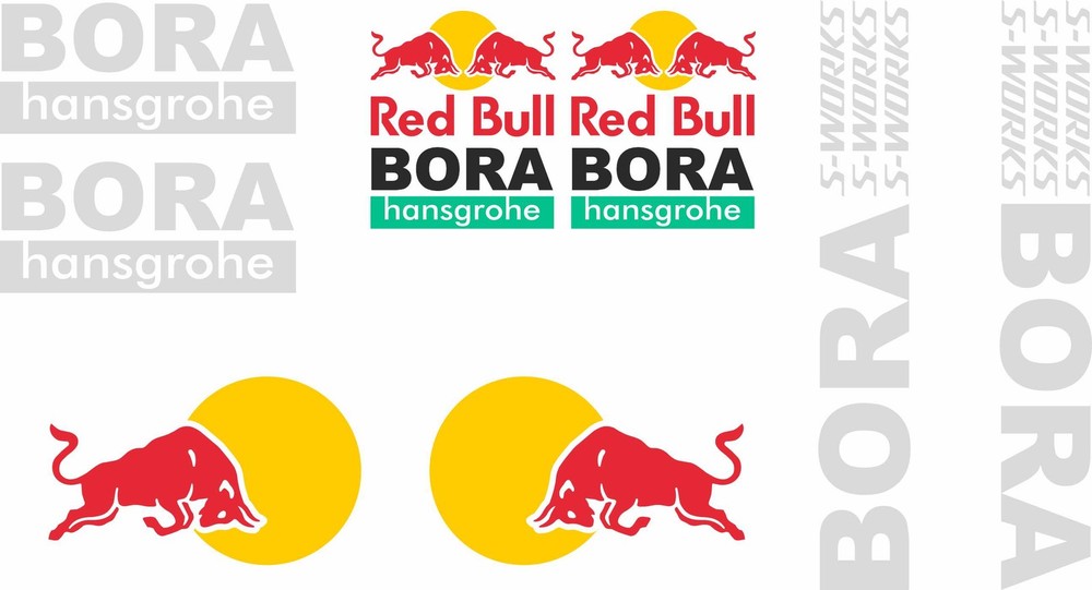 SPECIALIZED Team Red Bull Frame Stickers - BORA - Hansgrohe