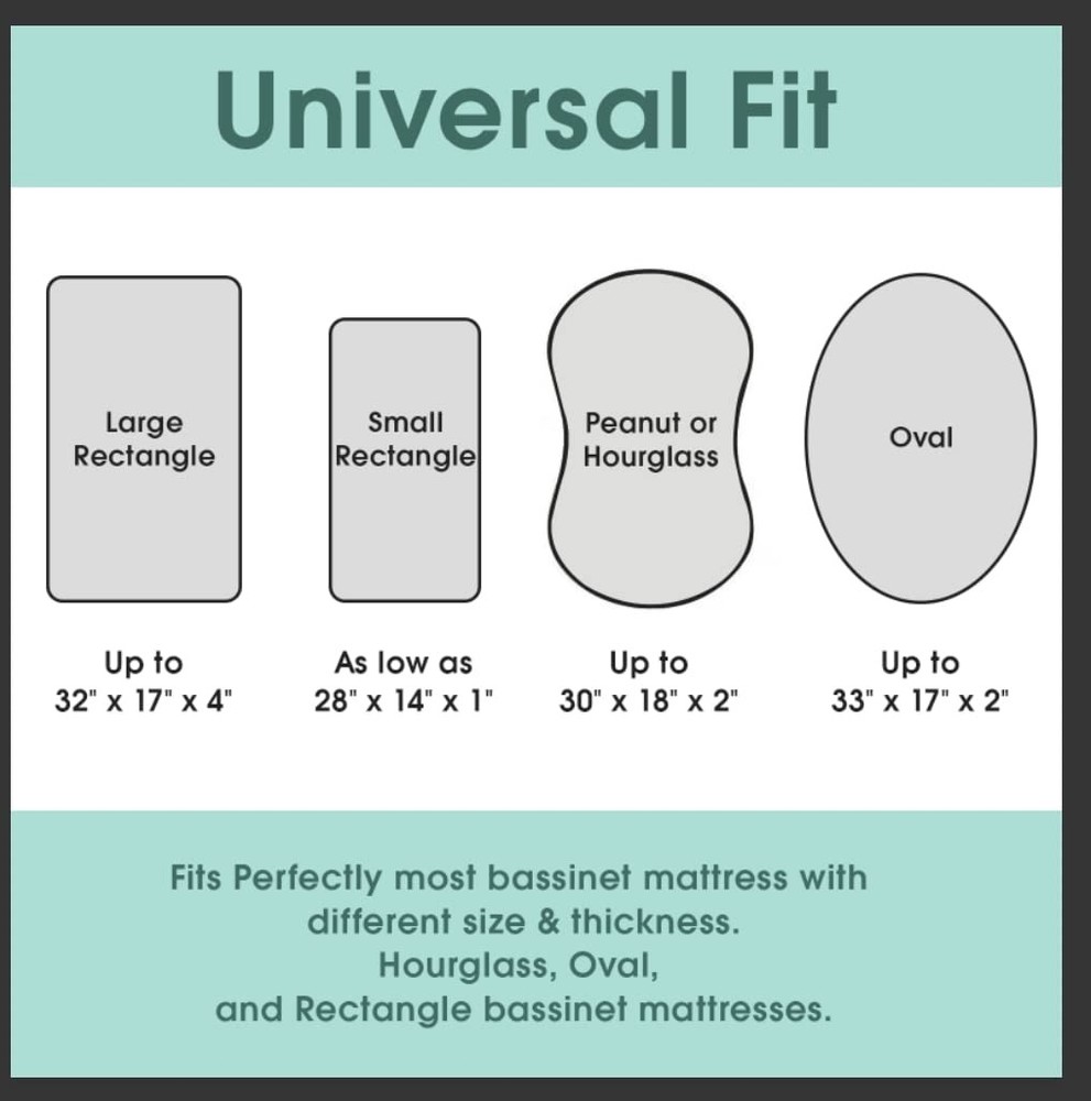Stretch Fitted Bassinet Sheet Set BROLEX 2 Pack Cradle Sheets for Bassinet