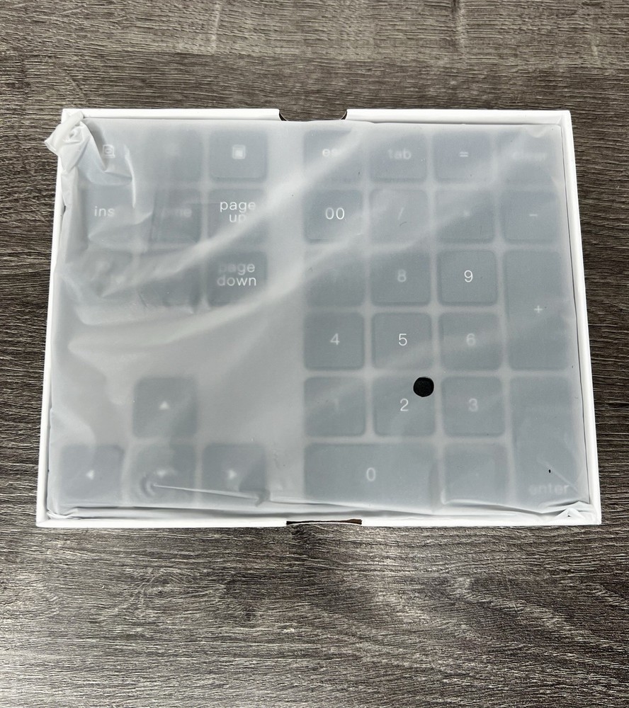 Bluetooth Number Pad Wireless Numeric Keypad USB-C Rechargeable External 34-K...