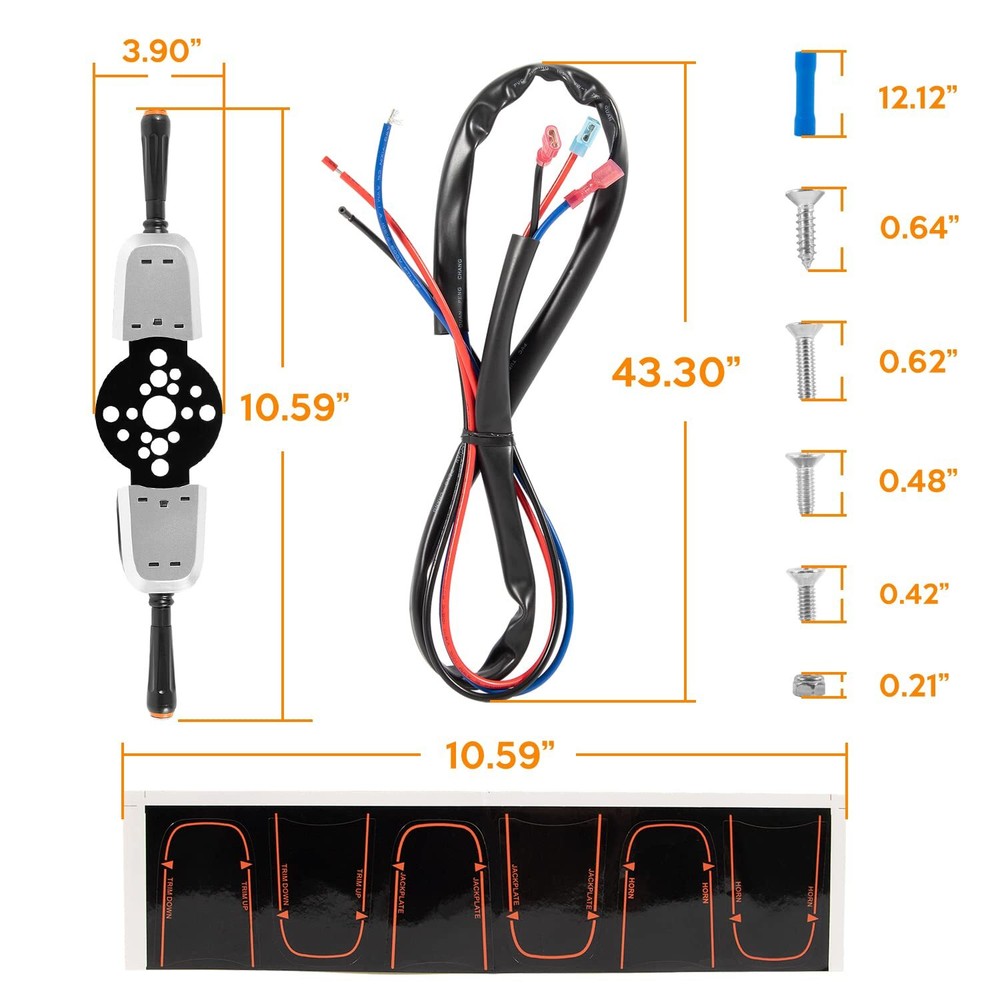 Replace PT2000-1P PT2000-2P Bezel Control Switch Kit for Seastar Hydraulic