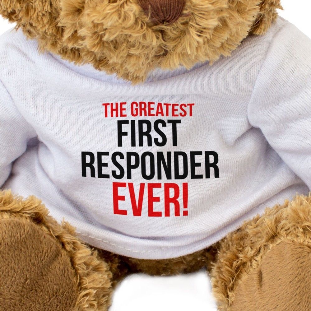 NEW - THE GREATEST FIRST RESPONDER EVER - Teddy Bear - Cute - Gift Present