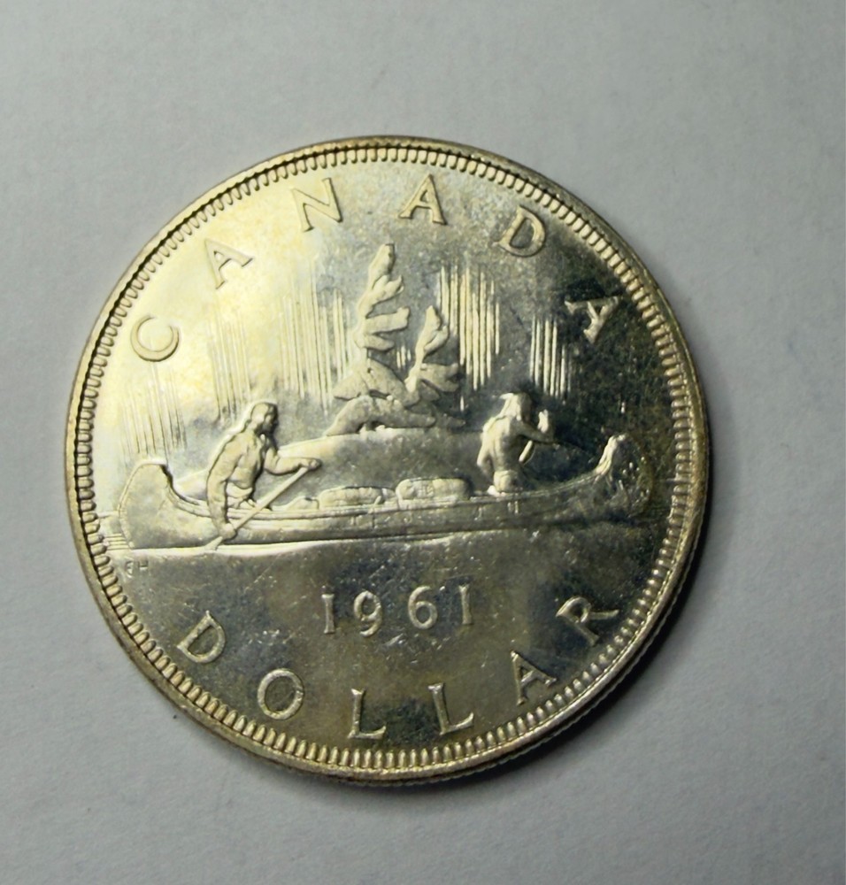 1961 Canada Dollar - 80% Silver - Voyageur