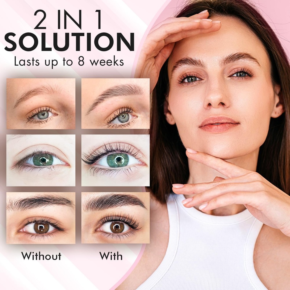 Lash Lift Eyebrow Lamination Kit 2-in-1 Solution DIY Perm 15 Applications BLK7