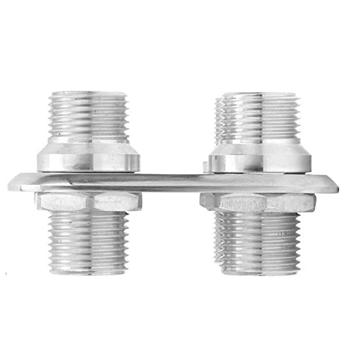 A/C Bulkhead, Car 4-Port Air Conditioning Bulkhead Hose Fitting Silver