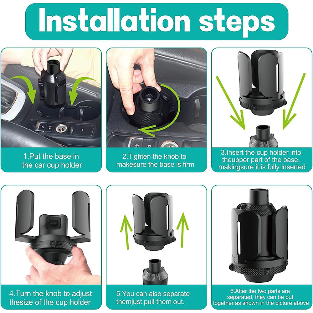 speedlab Car Cup Holder Expander Adapter Universal For Large Bottles Mugs