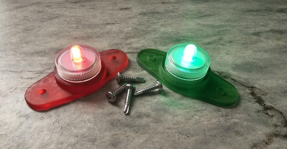 Planer Board LED Lights, 2 pack Red & Green, Waterproof