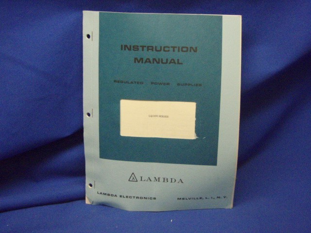 Lambda LQ-530 Series Instruction Manual