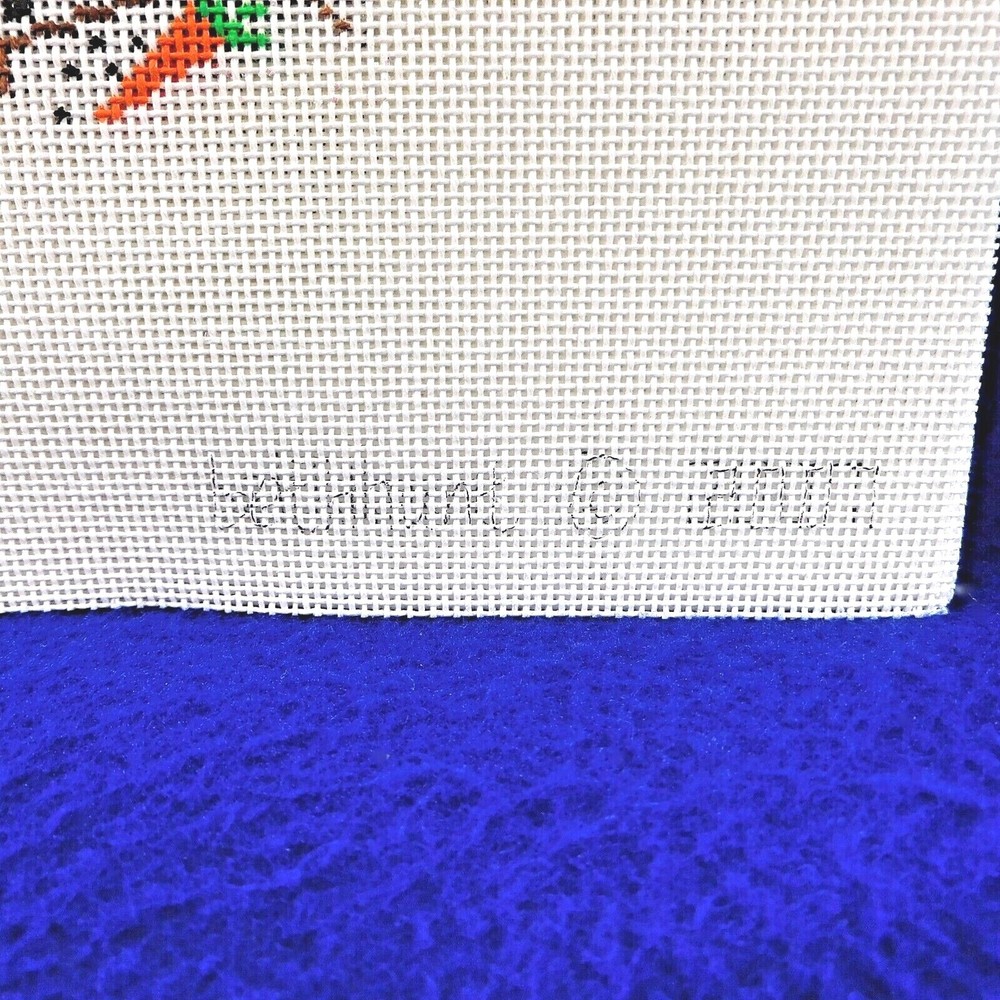 Beth Hunt SNOWMEN Needlepoint Canvas Painted 2007 18 Mesh