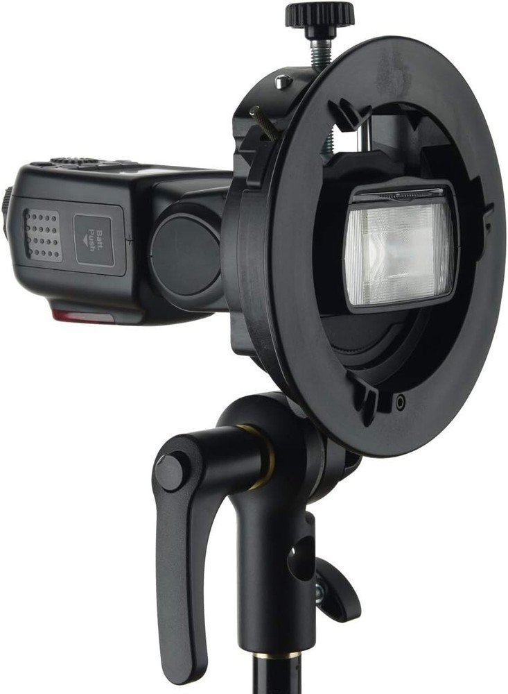 Bowens Mount Flash Bracket with Adjustable Handle for Versatile Lighting Effects