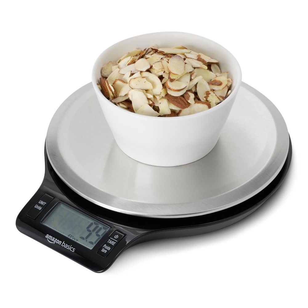 Amazon Basics Digital Kitchen Scale with LCD Display Tare Function Multiple