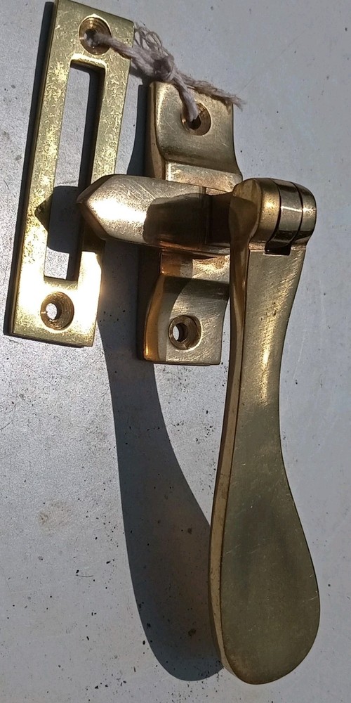 Vintage brass Olde Victorian Window Handle Security latch lock security