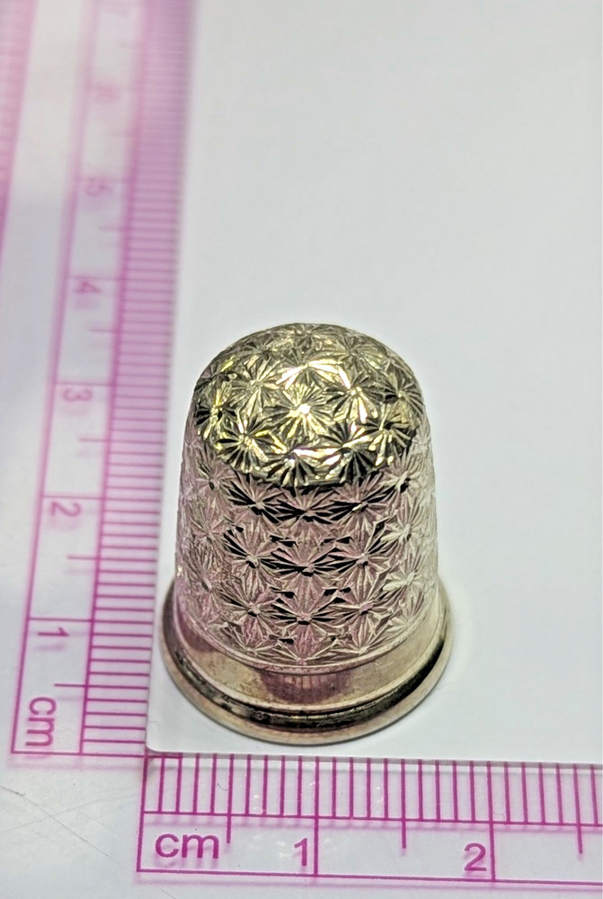 Antique Sterling Silver Thimble, Size 6