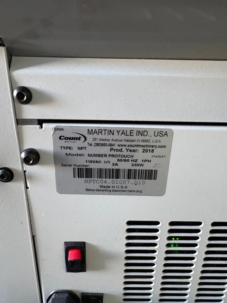 MARTIN YALE Count Number Touch 18" Numbering / Perf Machine - FL
