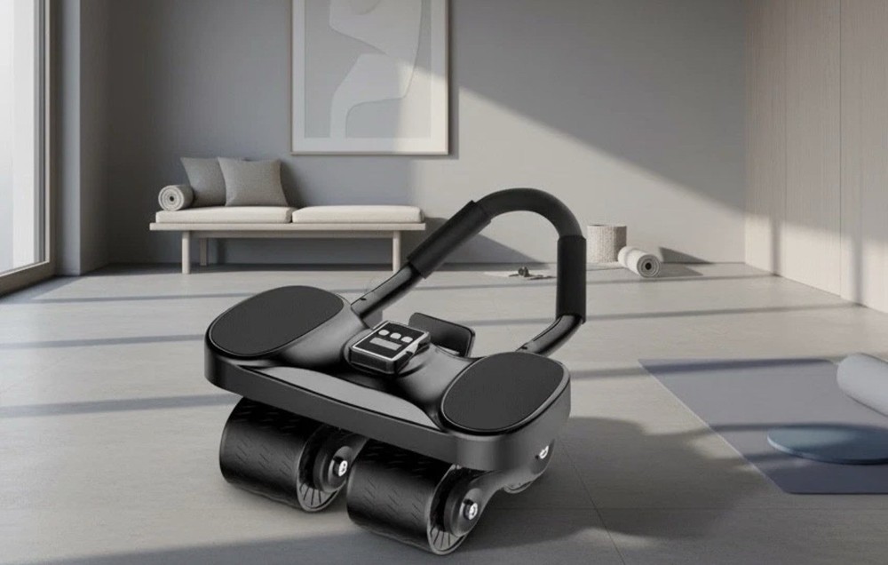 Ab Roller Wheel Home Core Exercise Ab Machine, Counting Ab Wheel Roller + Mat