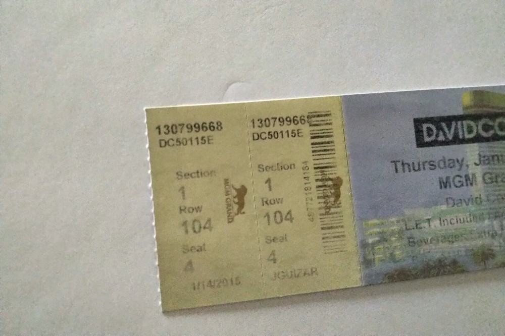 David Copperfield Ticket 2015