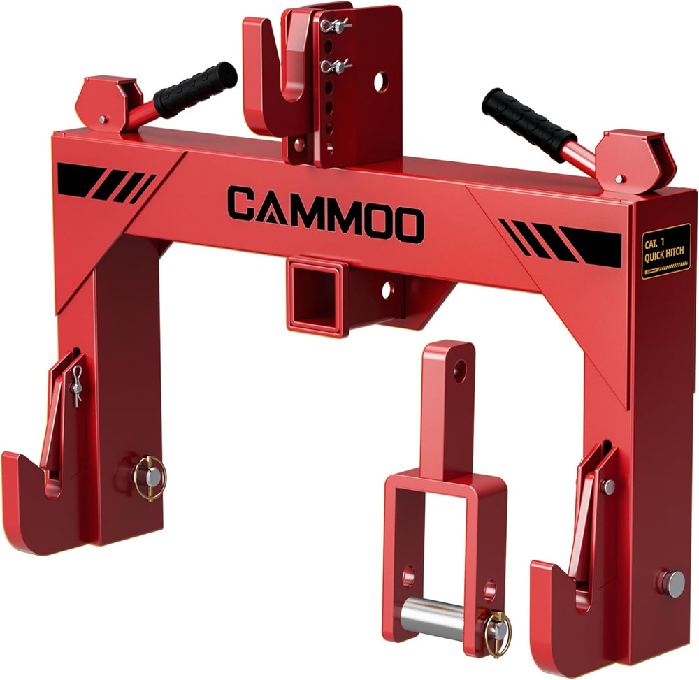 3-Point Quick Hitch with 2" Receiver＆Extra Versatile Adapter, Adaptation to Cate