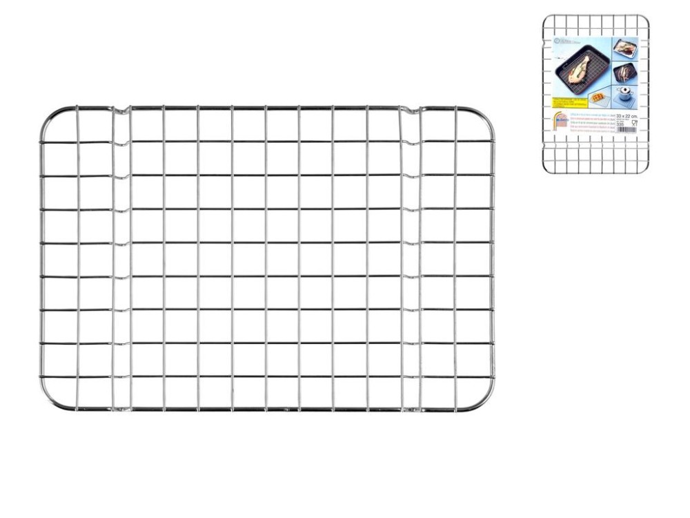Chrome Baking Tray Grill 33X22 Cm