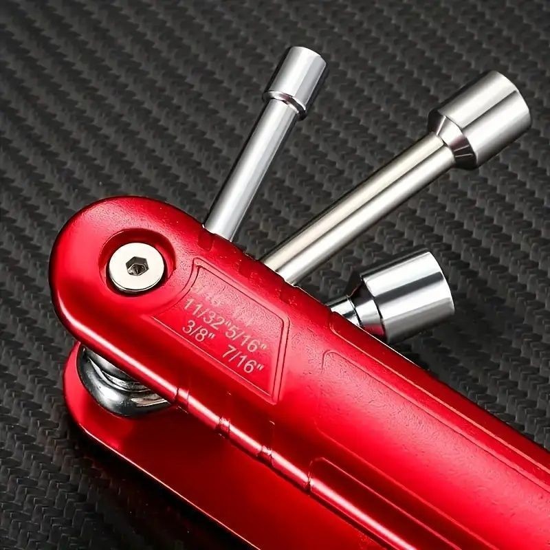 US 6 in 1 Folding Nut Driver Set Metric Hex Nut Driver Set Folding Socket Wrench