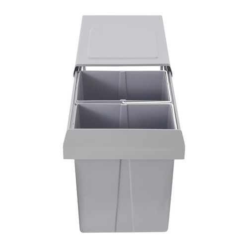 40L Kitchen Waste Bin Pullout Garbage Trash Can Double Pull-Out Trash Can