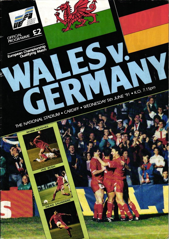 05.06.1991 Wales - Germany, EM Qualification In Cardiff