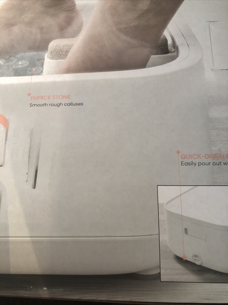 Sharper Image Spahaven Foot Bath Heated Spa With Massage Rollers