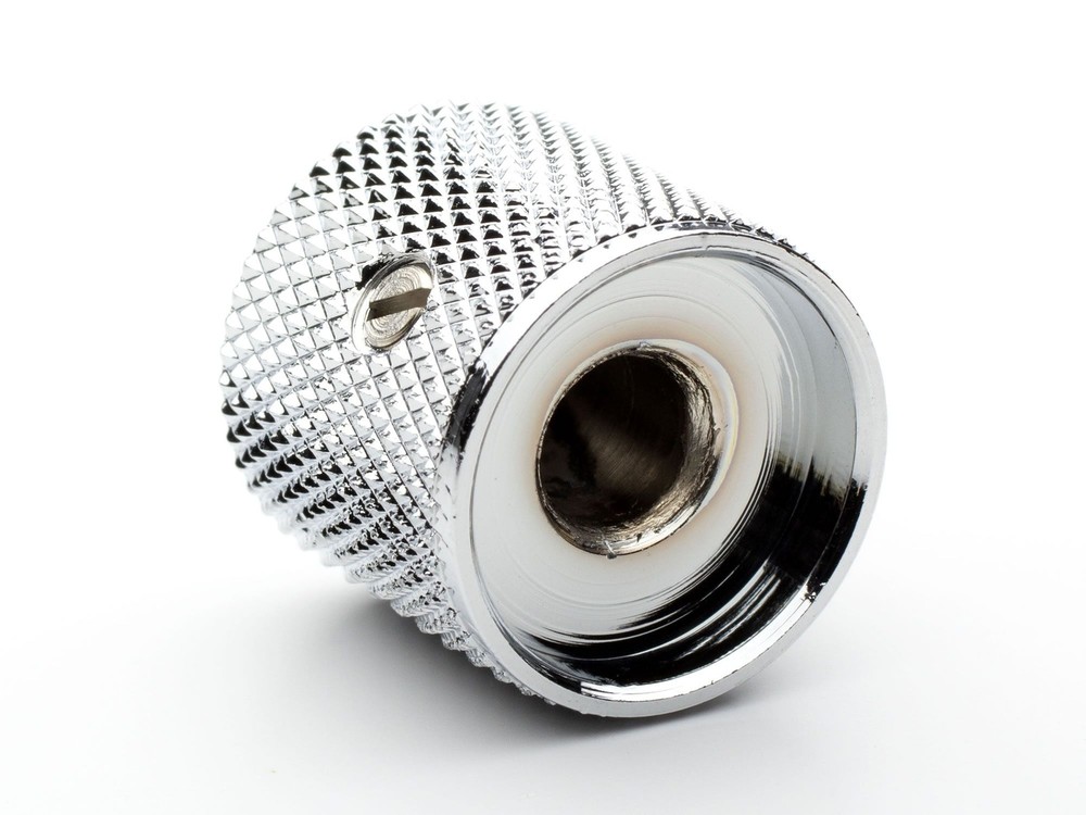 Fender Knob Set, Telecaster Chrome Dome Knobs w/ Modern Round Switch Tip