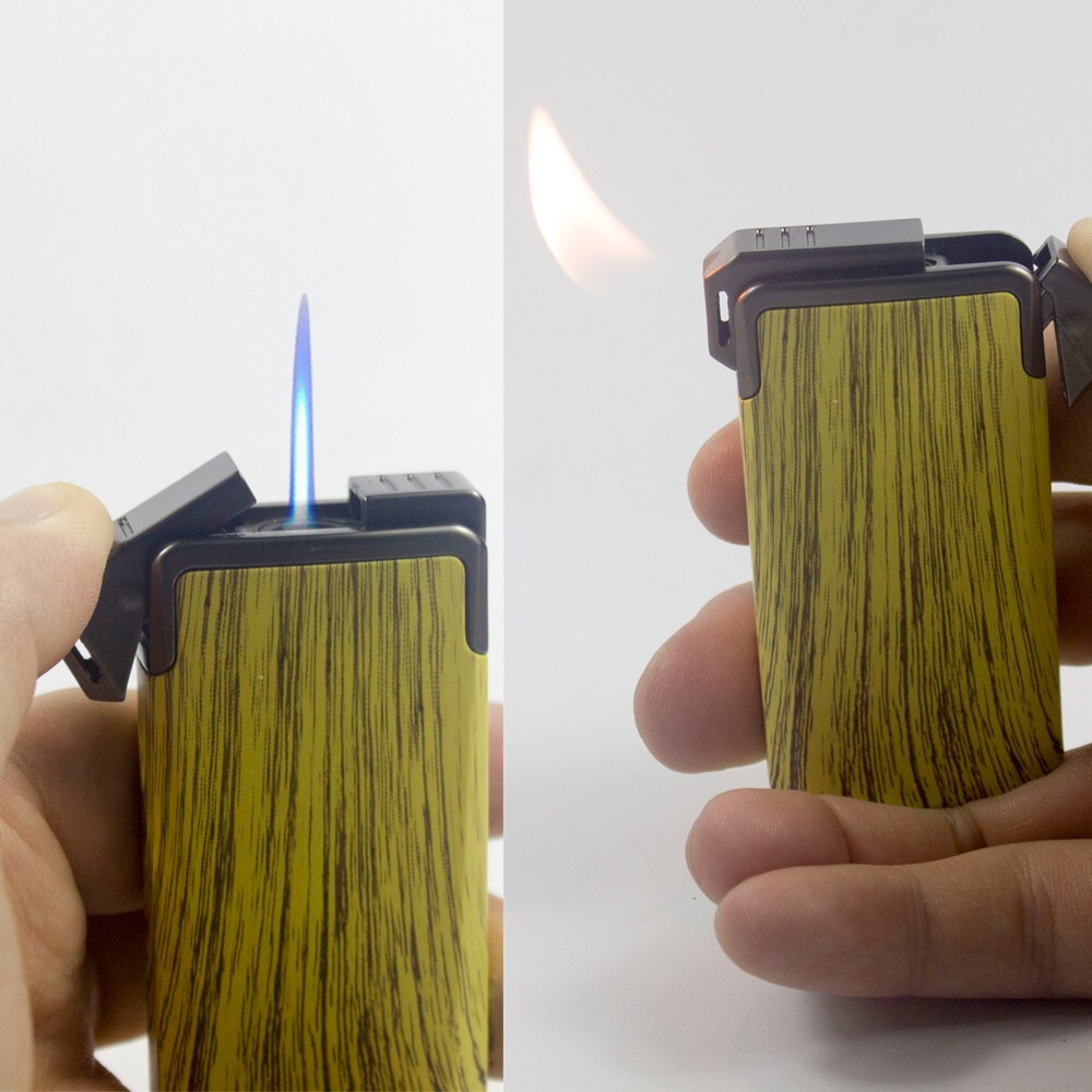 Ever Tech Dual-Flame Refillable Butane Lighter W/Side Flame and Top Jet Torch