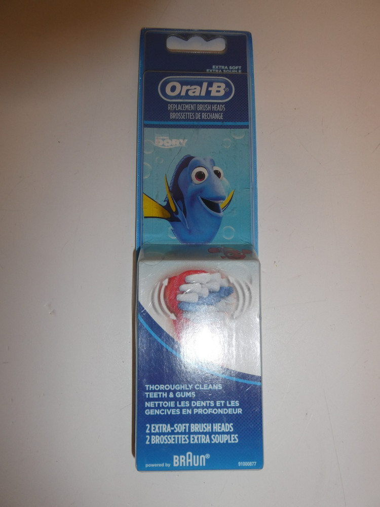 NIP Oral-B Replacement Toothbrush Heads for Kids Finding Dory Extra Soft-2 Pack