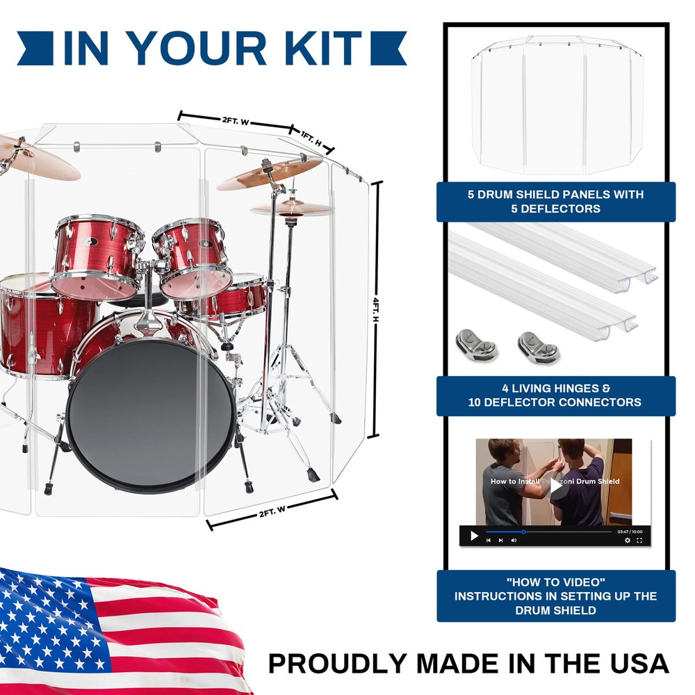 Drum Shield 2 ft. x 4 ft. Panel