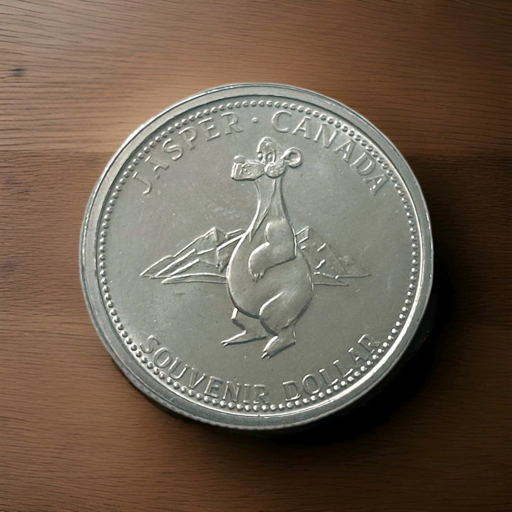 🇨🇦 1990 Jasper Alberta Canada $1 One Dollar Caribou Token. NICE TOKEN.