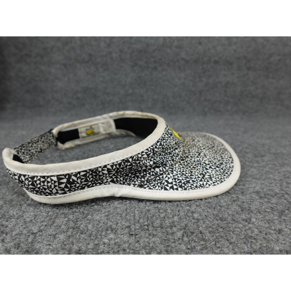 American Needle Masters Golf Visor Black White Geometric Triangle Print Hat