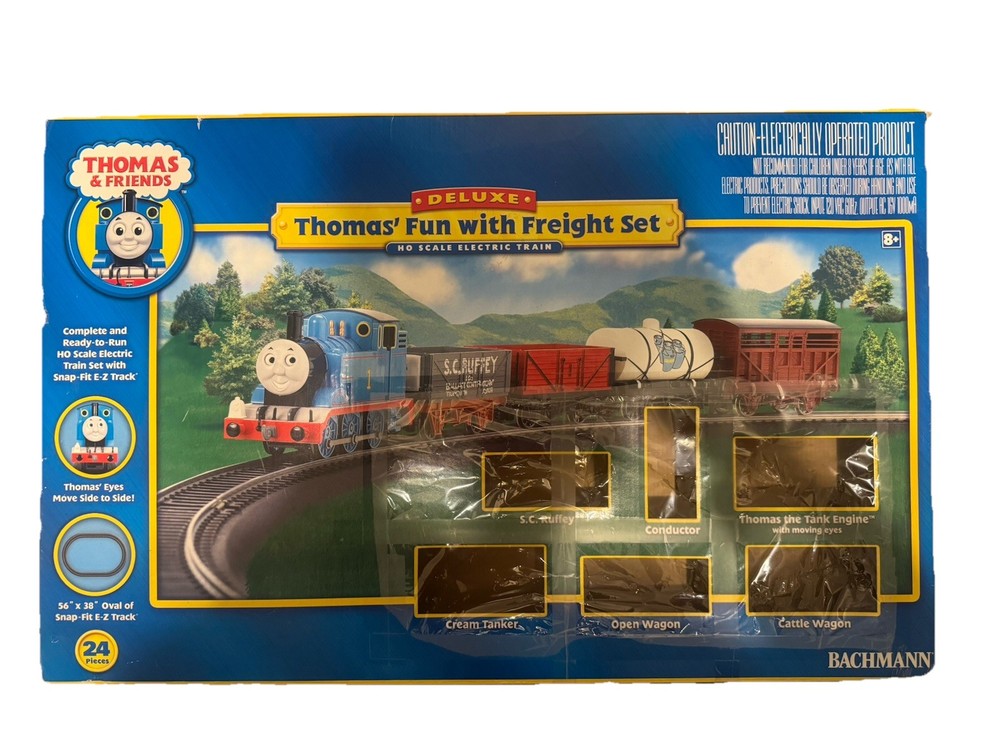 Deluxe Thomas' Fun With Freight Set HO Scale Electric Train No. Has everything